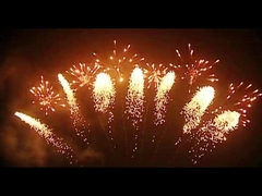 Mandarynkowe fajerwerki Pirotechnika 65 strzałów Fajerwerki w kształcie wachlarza