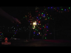 12-calowy neonowy gwizdek, fajerwerki, kolorowy fontanny z ciastkami, złote efekty.