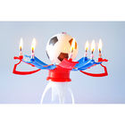 Customized Football Musical Birthday Candles Paraffin Wax Material