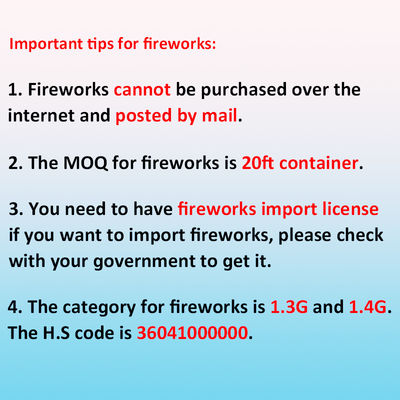 100 Shots 0.4 Inch Plastic Tube Cake Fireworks Christmas Occasion 2024 Factory Wholesale