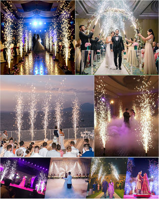 High Quality 3m30s Silver Golden Smoke-free Odor-free Stage Fountain Fireworks Cold Pyrotechnics for Outdoor Events