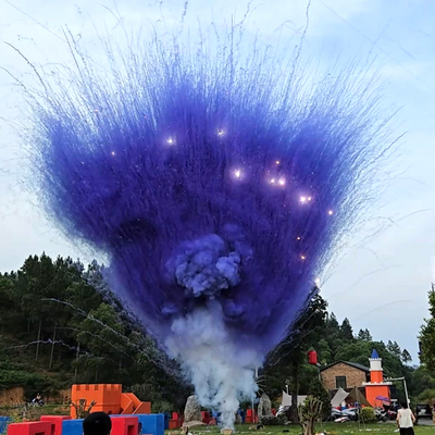 Chińska fabryka hurtowa kolorowe flary 100 strzałów dymne ciasto dzienne fajerwerki bez wewnętrznej tuby do fotografii ślubnej festiwalowej
