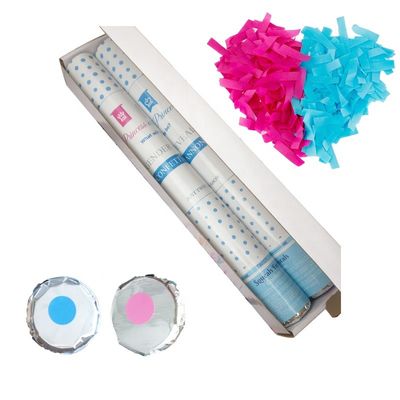 Płeć Reveal Party Różowy niebieski kolor Dmuchawa Holi Powder Confetti Cannon